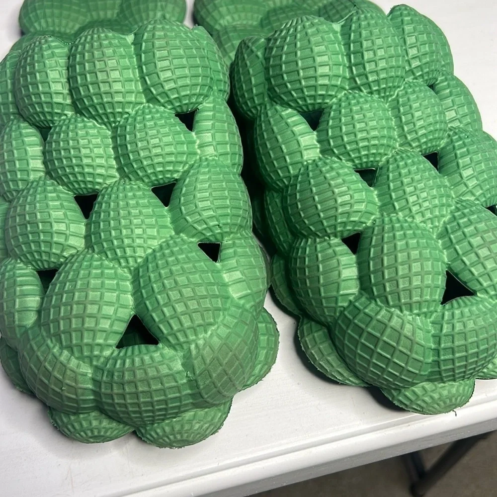 Solid Color Bubble Slip-On Sandals